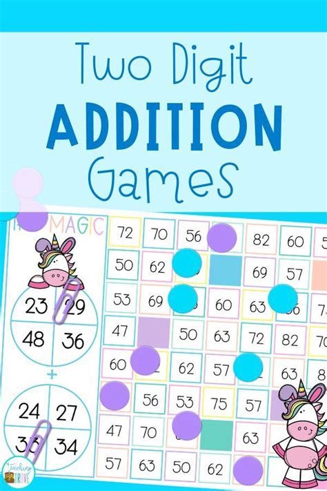 Two Digit Addition With Regrouping Addition Games Addition Games