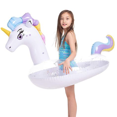 Joyin Inflatable Unicorn Pool Float With Glitters Cheap Pool Floats