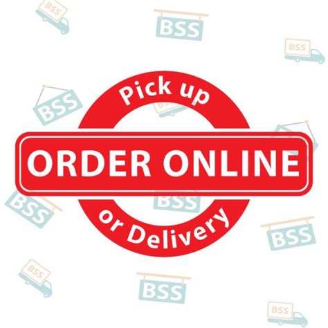 Order Online Pickup Or Delivery Window Or Wall Vinyl Decal Business