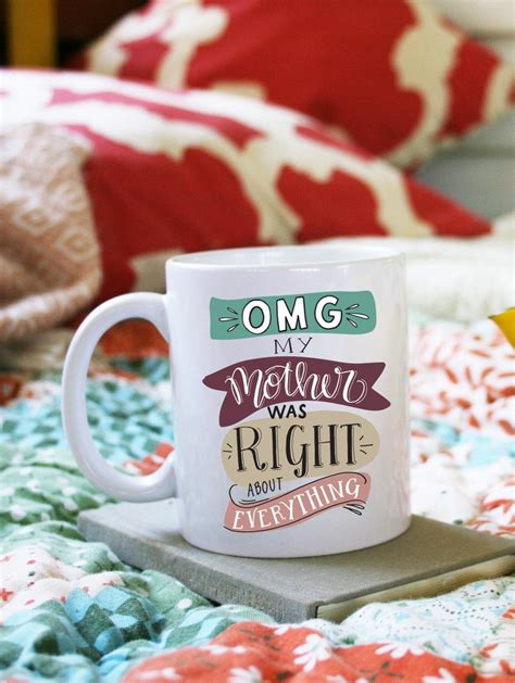 omg my mother was right about everything illustrated ceramic etsy