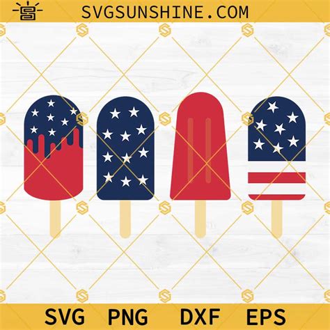 4th Of July Popsicle SVG, Patriotic SVG, Popsicle SVG, America SVG, Red