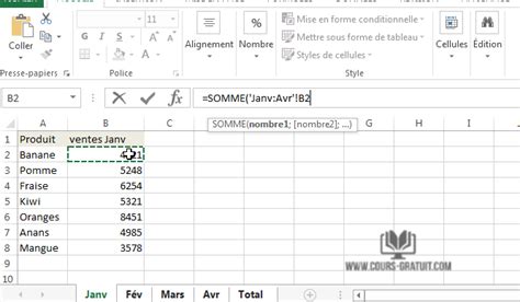 Tuto Excel Additionner à Partir De Différentes Feuilles Tutoriel Excel