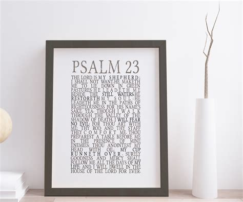 Psalm Poster Framed Scripture Print Bible Verse Print Etsy Uk
