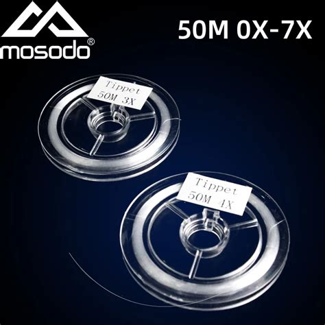 Mosodo 50m Tippet Leader Line 0x 7x 3 12lb Strong Pull 100 Pure