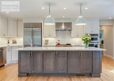 When redesigning a kitchen the center focal point should be ideas for a kitchen island. Extra Large White Kitchen With Accent Island | Norfolk ...