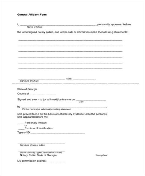 Free general affidavit form download sample purchase agreement for throughout affidavit template free. FREE 50+ Affidavit Forms in PDF | MS Word | Excel