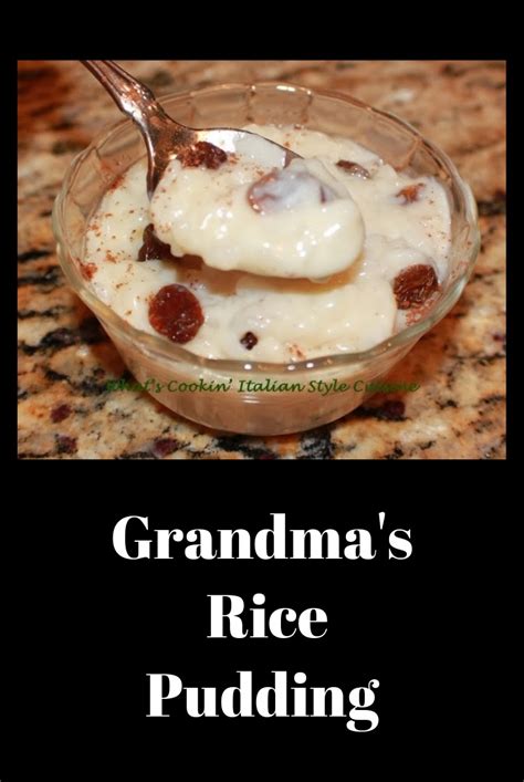 Stovetop white basmati rice recipe. Grandma's Italian Style Rice Pudding | What's Cookin ...