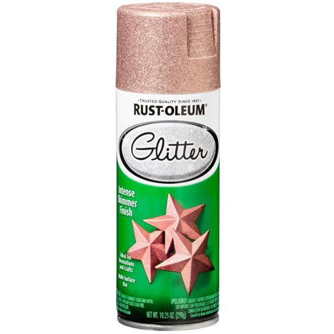 Rust Oleum Specialty 1025 Oz Rose Gold Glitter Spray Paint 6 Pack