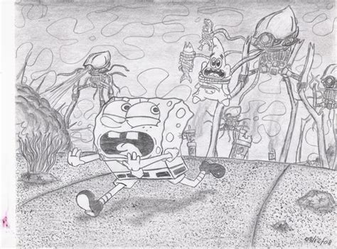 Spongebob Met The Alien Tripod By Roman94 On Deviantart