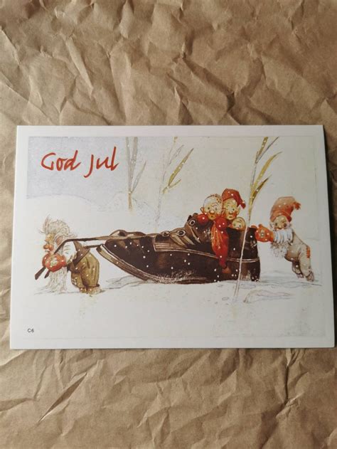 Norwegian Vintage Christmas Card Etsy