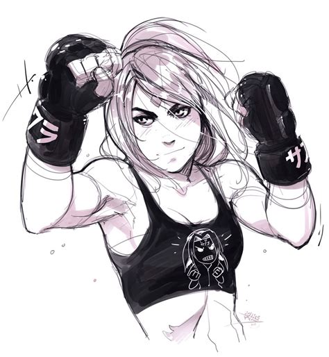 Vashito Boxing Girl Character Art Kickboxing