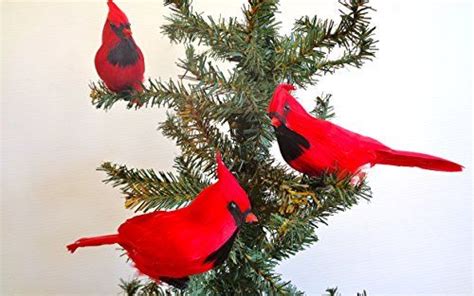 Perched 65 Cardinal Holiday Christmas Tree Ornament With Clip Per Dozen