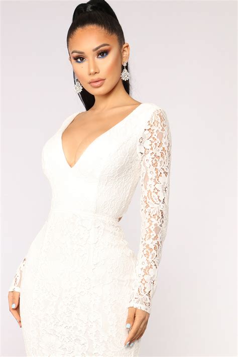 Rendezvous Lace Dress White Fashion Nova