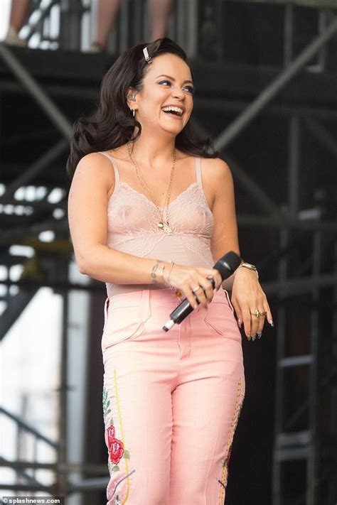 Lily Allen Flashes Her Nipples In Sheer Lace Lingerie Onstage NYC Music