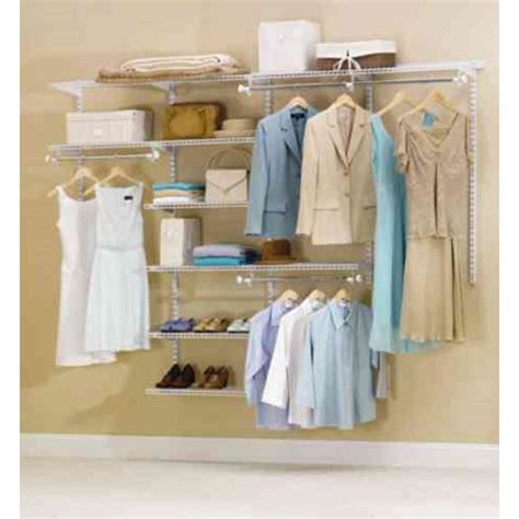 Home depot offers virtual consultations with project specialists that will help you design and plan your closet organizer. Rubbermaid Configurations 48 in. D x 96 in. W x 2 in. H White Metal Custom Closet System ...