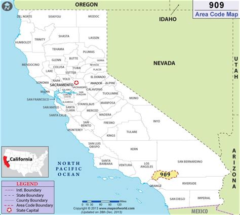 909 Area Code Map Where Is 909 Area Code In California