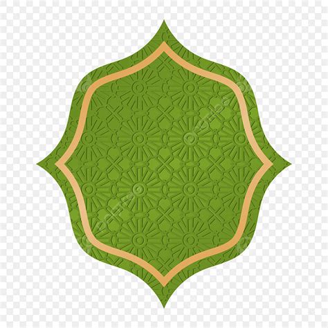 Gambar Desain Perbatasan Islam Yang Elegan Dengan Ornamen Geometris