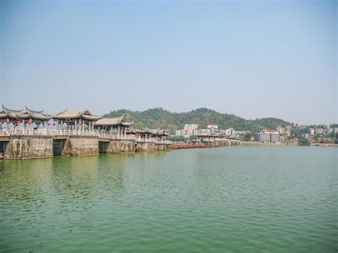 Beautiful Scenery Of Guangji Bridge The Landmark Of Chaozhou City China