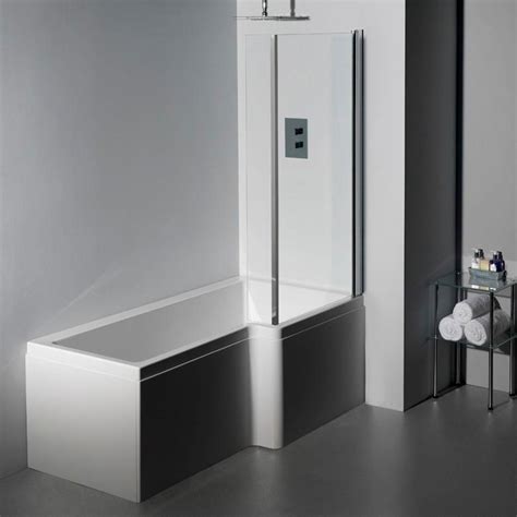 Over 80% new & buy it now; RH Carron 1700 mm Quantum L Shape Whirlpool Shower Bath