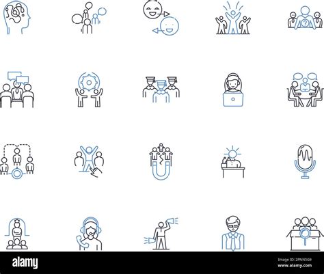 Branding Specialist Line Icons Collection Identity Positioning