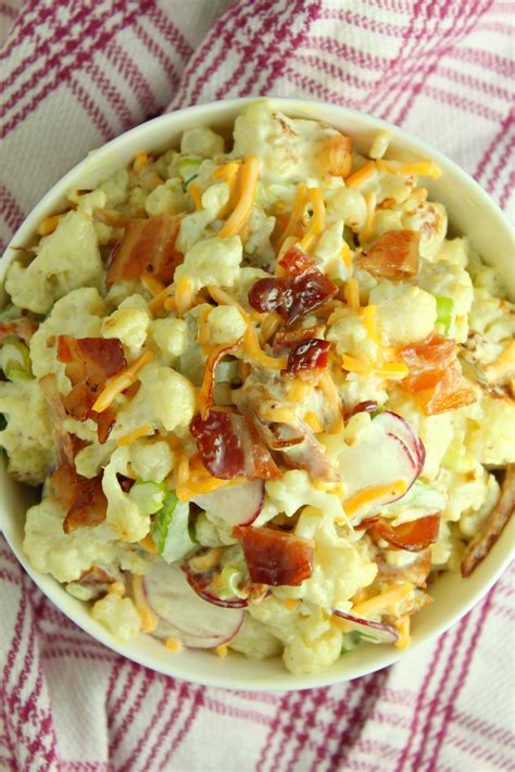 Loaded Cauliflower Salad Low Carb My Incredible Recipes