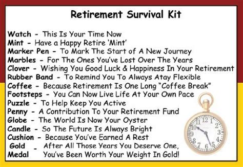 Retirement Survival Kit In A Can Humorous Novelty Fun T Friend