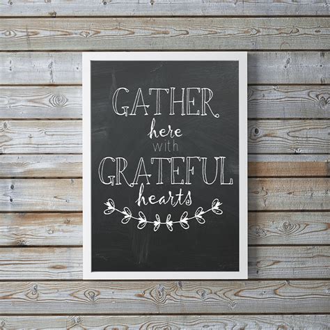 Free Gather Here With Grateful Hearts Printable Heart Printable