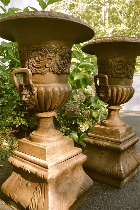 Pedestal Urns Urn Planters Outdoor Planters Flower Planters Garden