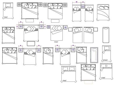 This set of bedroom furniture cad blocks from the first in architecture cad block database. Drawings of bed 2d view furniture CAD block dwg autocad ...