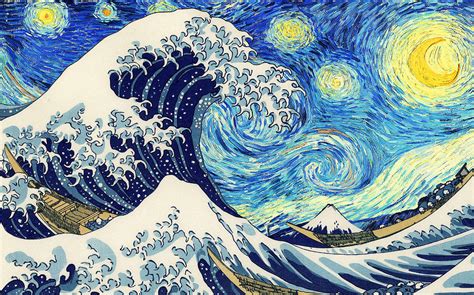 The Great Wave Off Kanagawa Digital Art By Linyan Chen Fine Art America