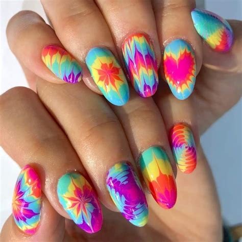 Tie Dye Nails Are The Last Hit Of The Year 20 Ideas And Inspirations