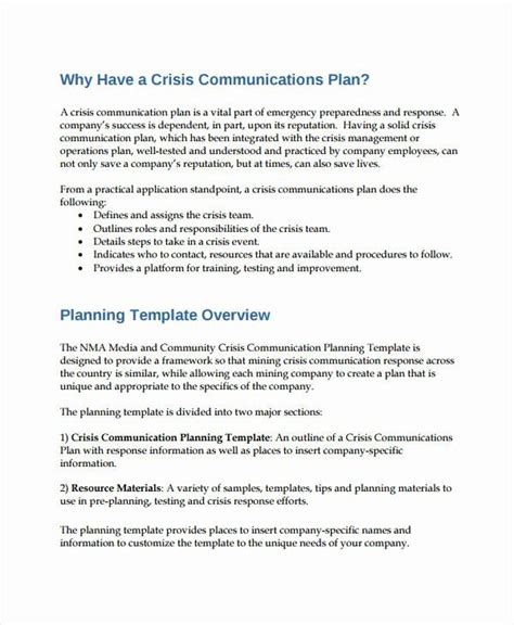 Sample Crisis Communication Plan Template Best Of Crisis Munications