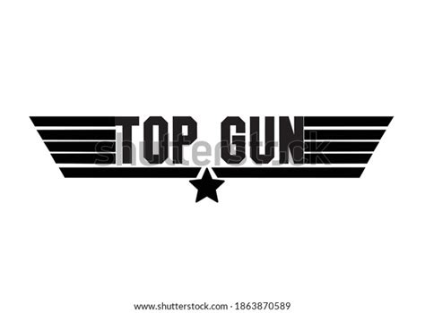 Top Gun Logo Vector Image Of Top Gun In Black Color