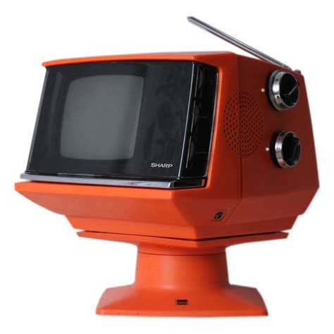 Orange Sharp Portable Tv Sw 11w Retro Gadgets Vintage Electronics