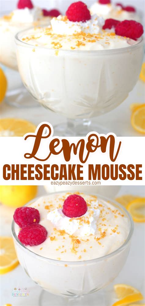 Lemon Mousse With Cream Cheese Eazy Peazy Desserts