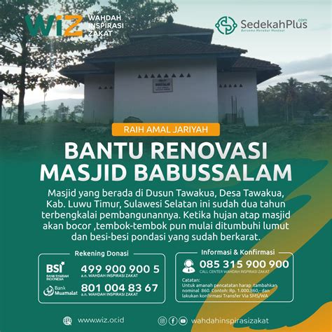 Raih Amal Jariyah Lanjutkan Pembangunan Masjid Babussalam Luwu Timur