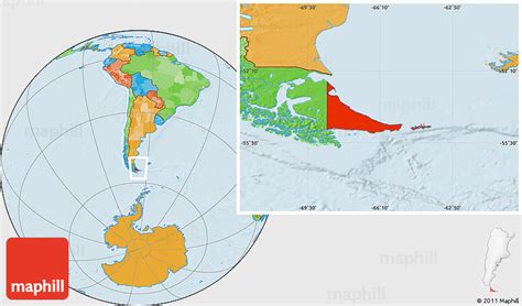 Tierra Del Fuego On World Map