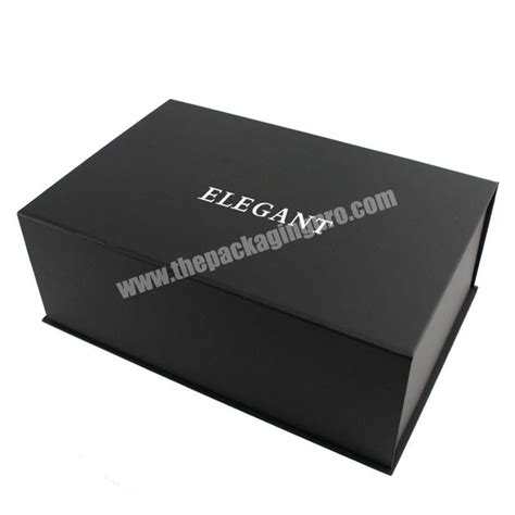Matt Black Luxury Flap Lid Packaging Large Cardboard Magnetic T Box