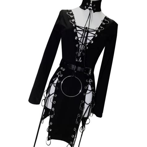 Vestido Amarrações Gothic Dark Em 2020 Looks Góticos Femininos Moda Gótica E Roupas Góticas