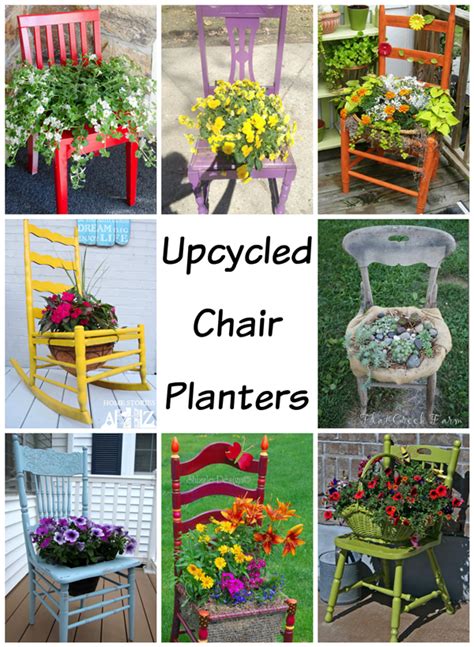 Examples of this upcycled art include the use of old ladders as. Upcycled Chair Planters - Deja Vue Designs