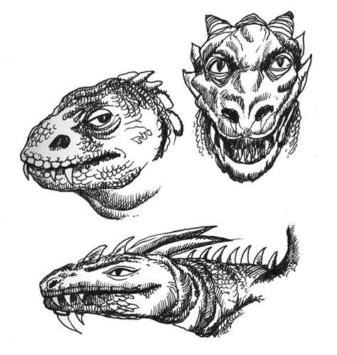Click image for bigger version. Art By-Products: Dragon Lizard Faces