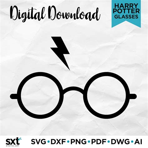 Harry Potter Glasses Svg Svg Files For Cricut Instant Etsy
