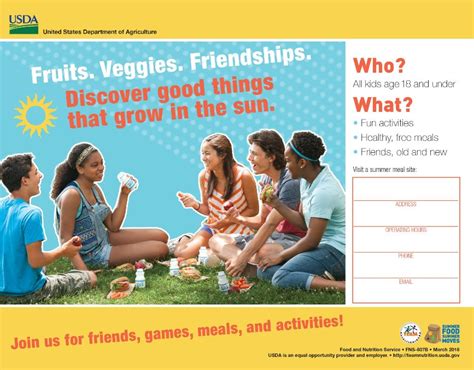 The food and nutrition service (fns) administers the nutrition assistance programs of the u.s. USDA Team Nutrition on Twitter: "Free customizable flyers ...