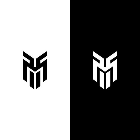 Letter M Line Logo Design | Desain logo, Logo keren, Inisial