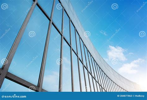 Glass Wall On Modern Building Stock Image Image Of Commercial