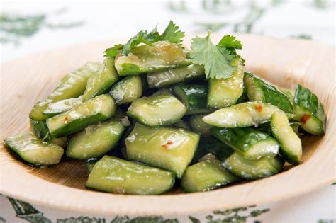 in china cucumbers are considered the ideal foil for hot weather and hot food versions of this