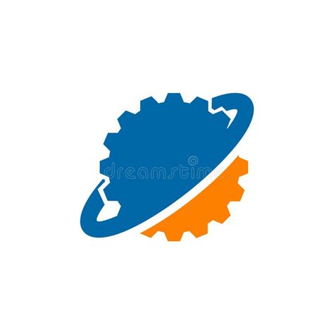 Industrial Business Company Logo Design With Using Gear Icon Template