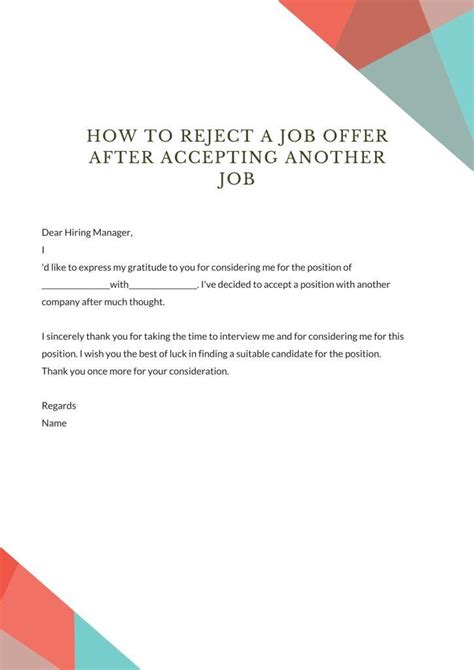 How To Decline A Job Offer Politely With Email Examples