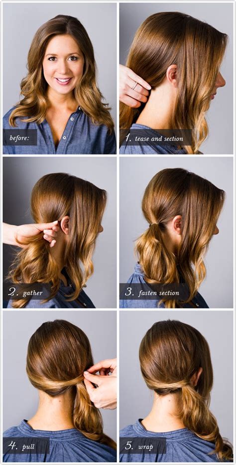 Gather some hair and tie it up to one side. 15 Easy Hairstyle Tutorials for Outgoing - Pretty Designs