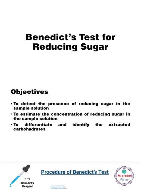 Benedicts Test For Reducing Sugar Pdf